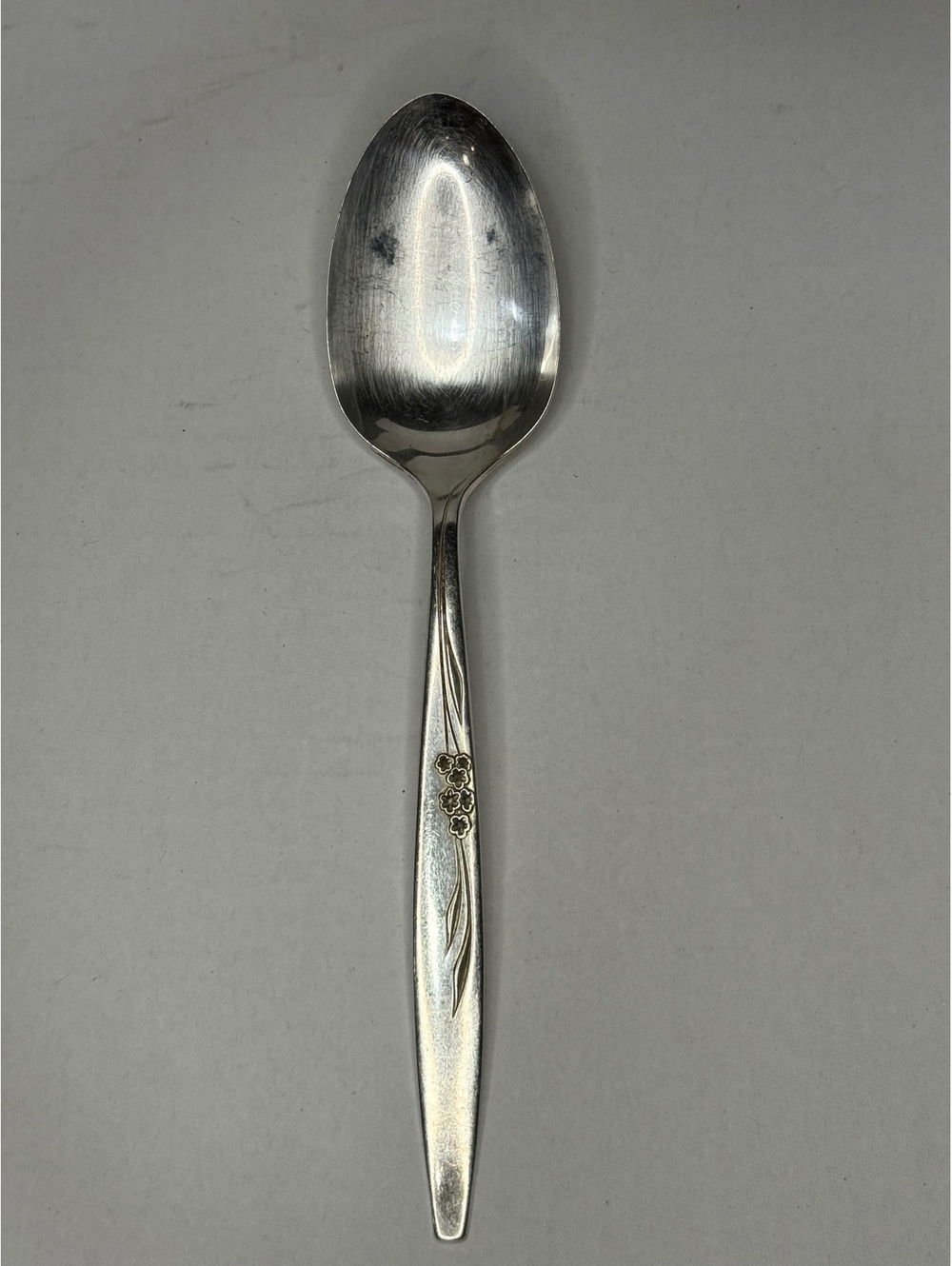 Vintage Oneida Community Enchantment Gentle Rose Silverplate Serving Spoon c